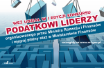Plakat promujący konkurs Podatkowi Liderzy.