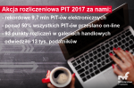 Laptop, kubek z kawą. Informacje dot. akcji PIT 2017.