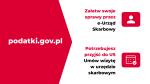 Baner dot. e-Urząd skarbowy.Załatwiaj swoje sprawy przez e-Urząd Skarbowy, a wizytę w urzędzie umawiaj na podatki.gov.pl