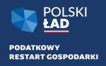 Kontur Polski, napis: Polski Ład. Podatkowy restart gospodarki.